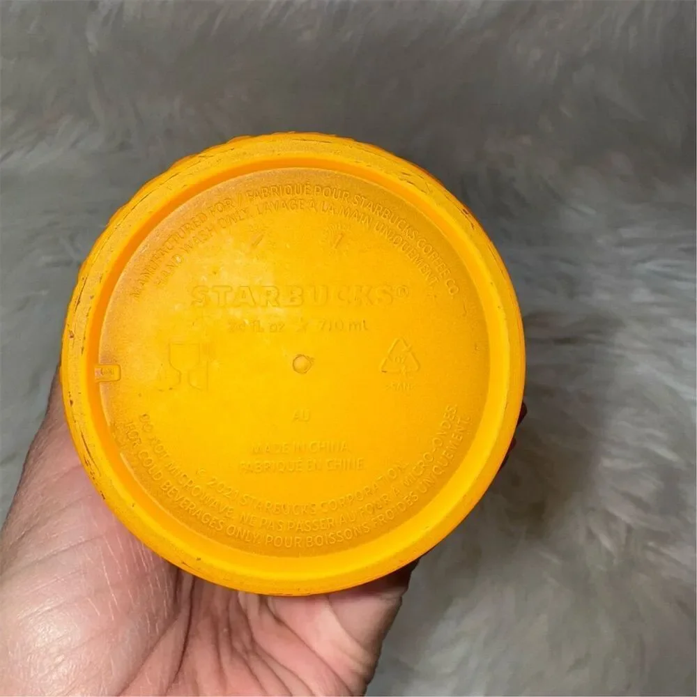 Starbucks Orange‎ Mango Jeweled Grid Gradient Venti Tumbler 24oz
